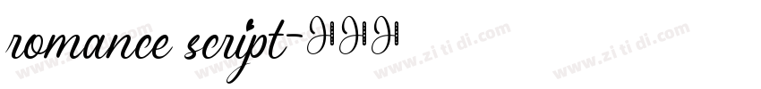 romance script字体转换 romance script字体转换